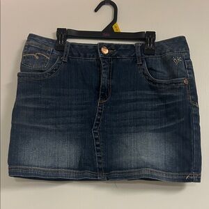 Justice Dark Blue Denim Mini Skirt